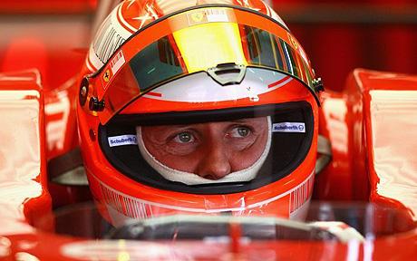 Michael Schumacher in helmet