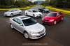 2012 Toyota Aurion - Presara (front), Sportivo ZR6 (right), Sportivo SX6 (centre), Prodigy (rear left) and AT-X (rear right)