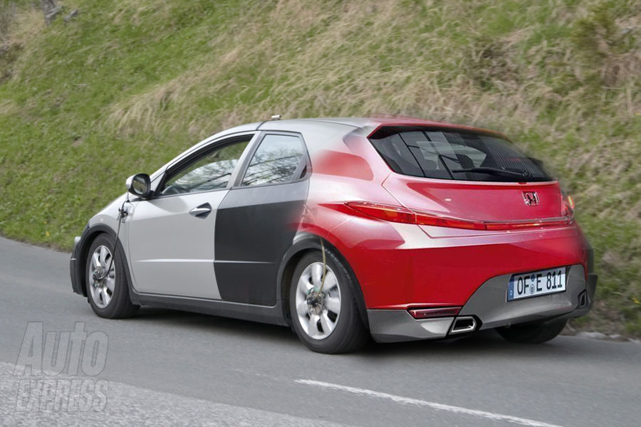 2012 honda civic. The spied Civic 2012 prototype