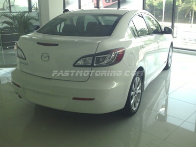 Mazda 3 white rear