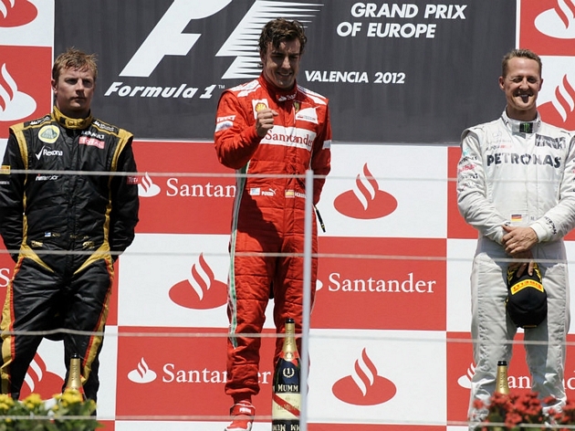 A DNF for Vettel While Alonso Wins, Raikkonen Second and Schumacher ...