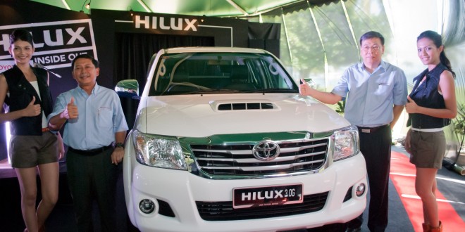 Datuk Ismet Suki (left), President of UMW Toyota Motor with Mr Khong Man Chong, Executive  Director of UMW Toyota Motor during the Hilux Improvement Media Launch in Kota Kinabalu, Sabah