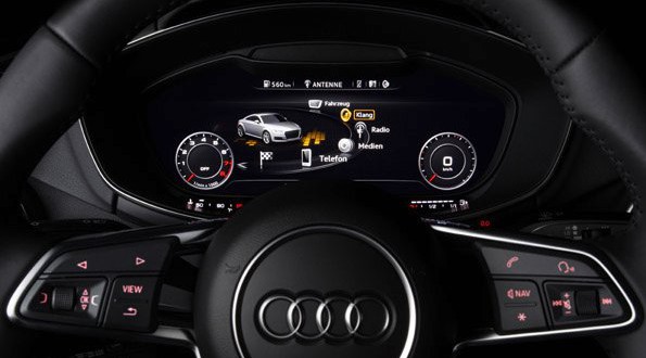 Bang & Olufsen Sound System with Symphoria in the Audi TT. Operated via the Audi virtual cockpit