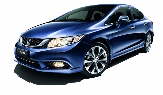 The New Civic appears in Twilight Blue Metallic colour