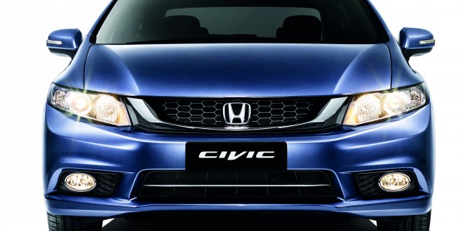 The New Civic with newly enhanced front grille design and lower grille assembly.