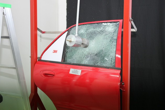 Impact Resistance Demo - With 3M Scotchshield Crystalline Security AutoFilm