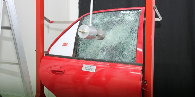 Impact Resistance Demo - With 3M Scotchshield Crystalline Security AutoFilm