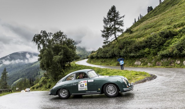 Porsche Museum at Ennstal Classic with eleven rare sportscars  - Mark Webber and Neel Jani in historic Porsche racing cars in Austria