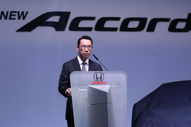 Mr Katsuto Hayashi, MD & CEO of Honda Malaysia giving his speech at the launch of New Accord