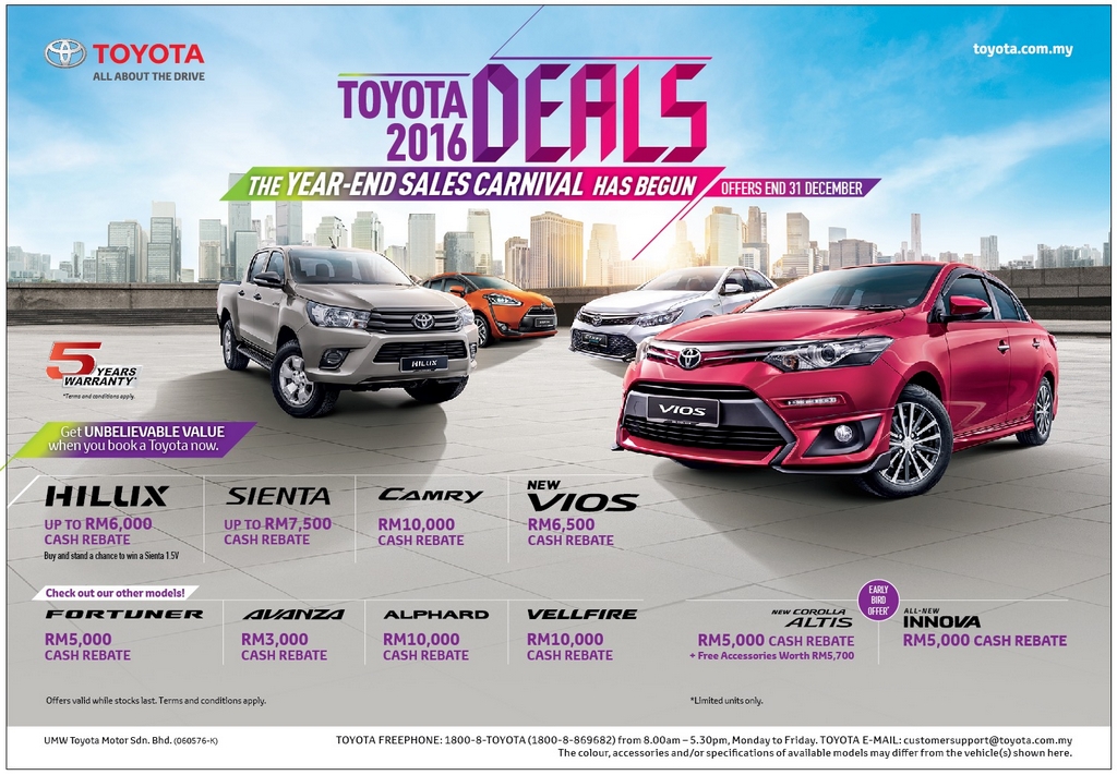 Toyota Malaysia Year-end Sales Carnival Starts Now