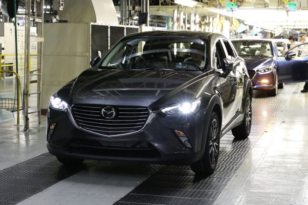 First produced Mazda CX-3 at Hofu Plant